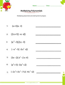multiplying polynomials worksheet with answers