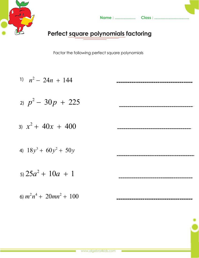 Factoring Polynomials By Grouping Worksheet